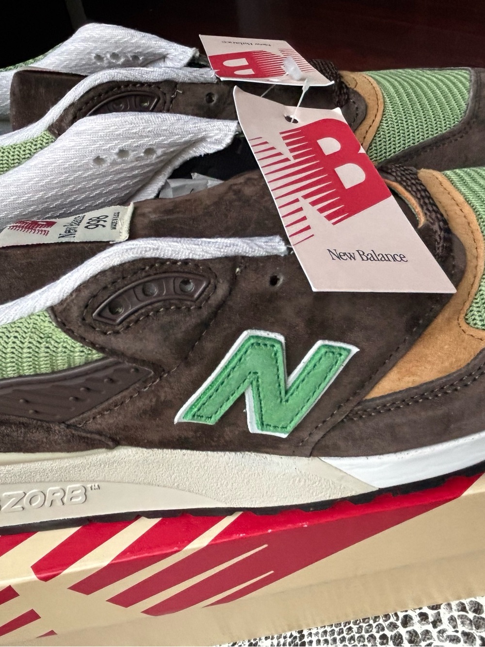 New balance men’s size 12 sneakers bnib green brown - Picture 3 of 12